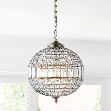 Georgina Crystal/Metal LED Pendant - JONATHAN Y